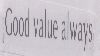 Good Value Always (label) Device mark 956466 Trademark