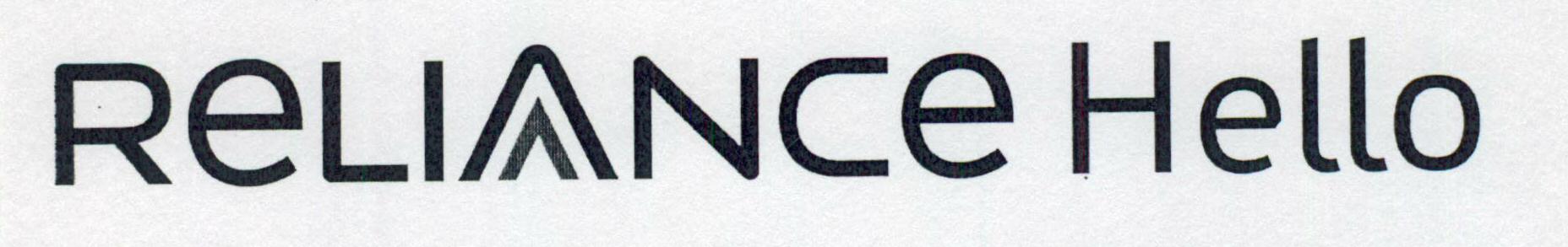 Reliance Hello (letter Written In Special Form) Device mark 1459720 Trademark