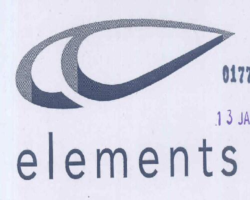 Elements (label) Device mark 1773701 Trademark
