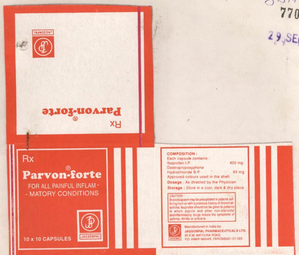 Parvon-forte Device mark 770389 Trademark