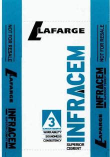 Lafarge Infracem Superior Cement(device) Device mark 2504555 Trademark