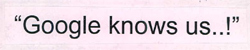 "google Knows Us..!" Device mark 2479151 Trademark