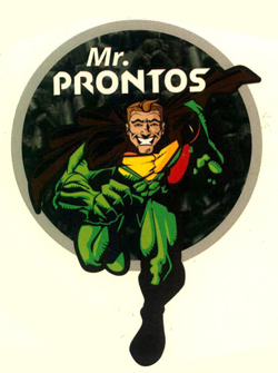 Mr. Prontos With Device Of Super Hero Device mark 2579623 Trademark