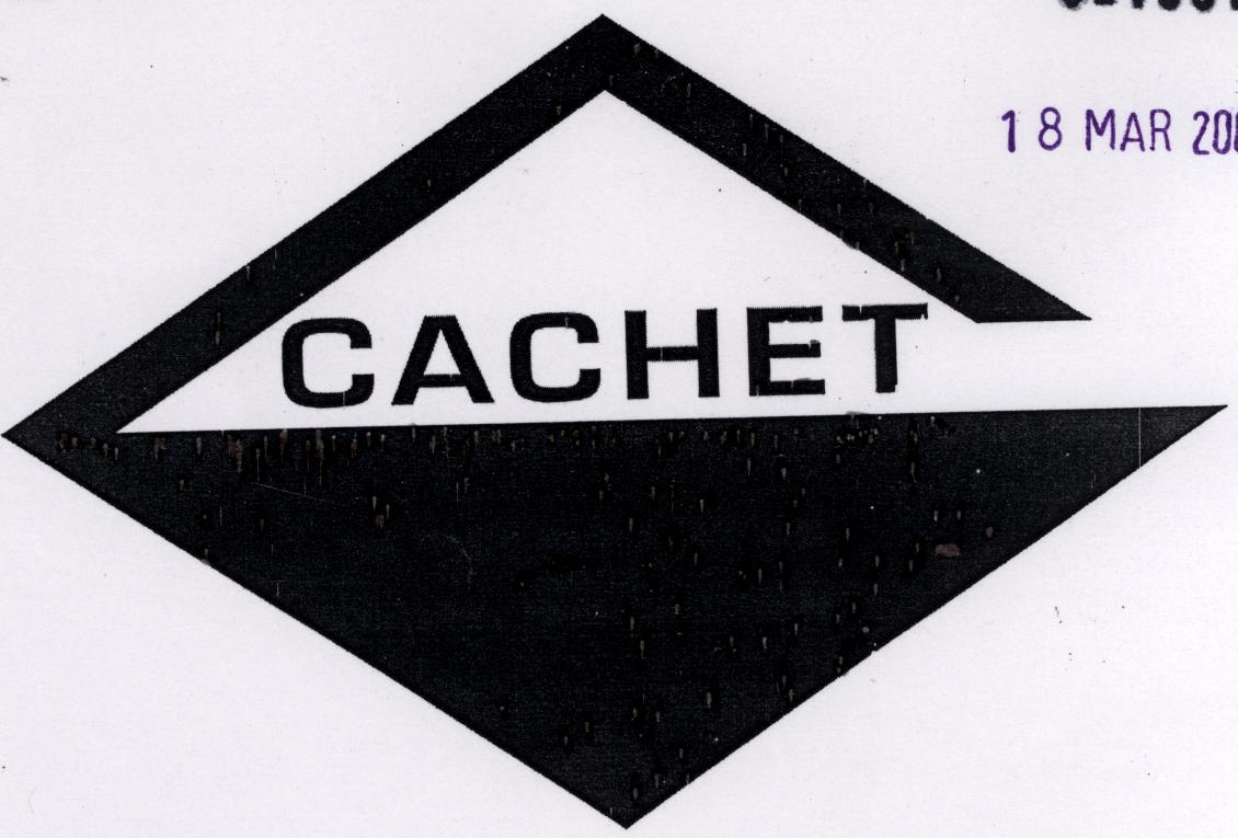 Cachet (label) Device mark 1796739 Trademark