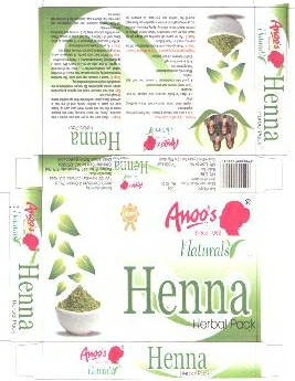 Anoo's Naturals Henna Device mark 1885630 Trademark