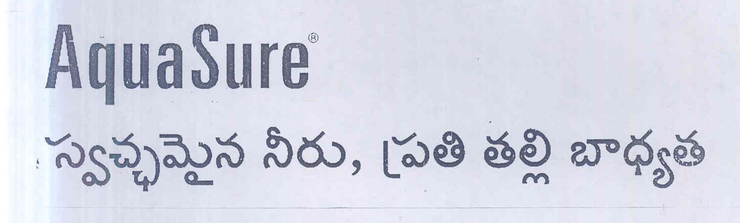 Aquasure (label) Device mark 1699748 Trademark