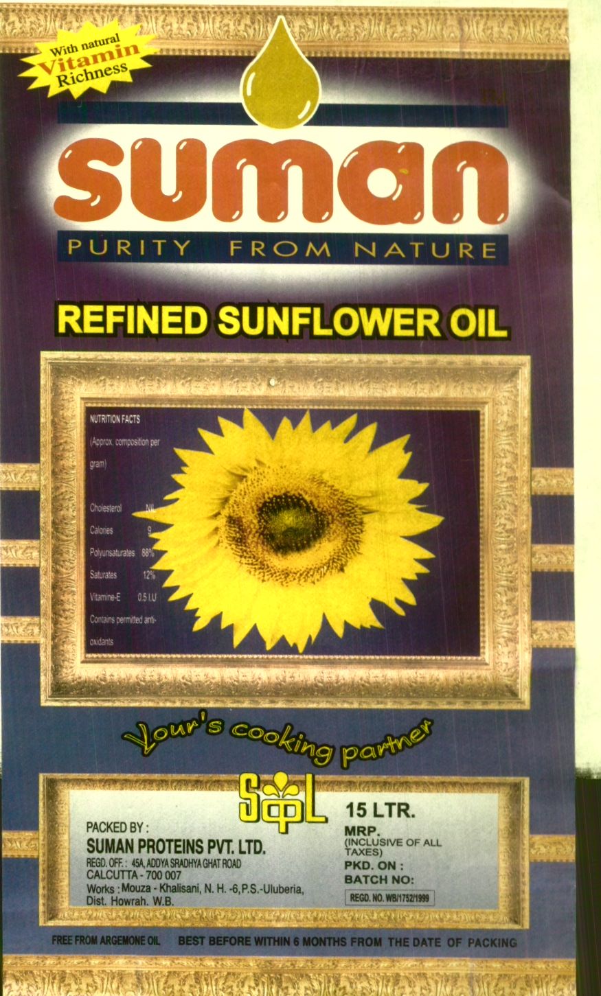 Suman Sun Flower Of Device Device mark 979023 Trademark