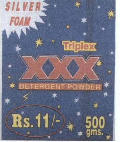 Triplex Xxx (stars Device) Device mark 1262724 Trademark