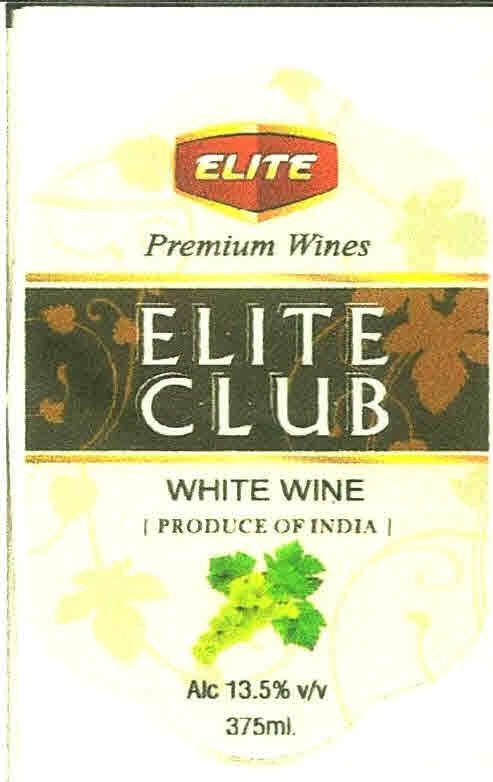 Elite Premium Wines Elite Club White Wine Device mark 2634040 Trademark