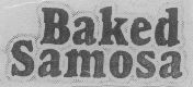 Baked Samosa (letters Written In Double Outline) Device mark 1501212 Trademark