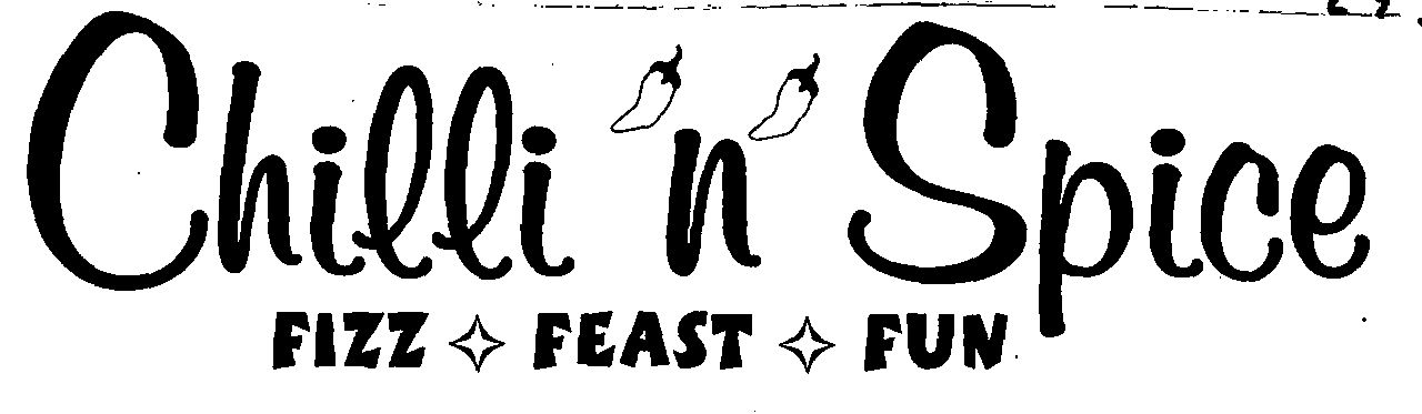 Chilli "n" Spice Fizz Feast Fun (label) Device mark 1263773 Trademark