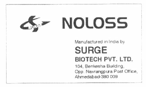 Noloss (lable) Device mark 1455724 Trademark