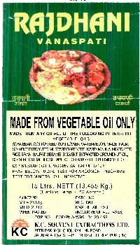 Rajdhani V A N A S P A T I ( Label) Device mark 1038305 Trademark