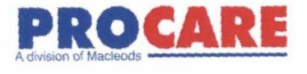 Procare A Division Of Macleods (label) Device mark 1441767 Trademark