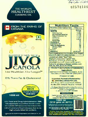 Jivo Canola (with Lable) Device mark 2574106 Trademark