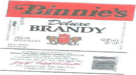 Binnie's Deluxe Brandy Device mark 1906833 Trademark