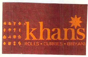 Khans Rolls.curries.biryani Device mark 2989707 Trademark