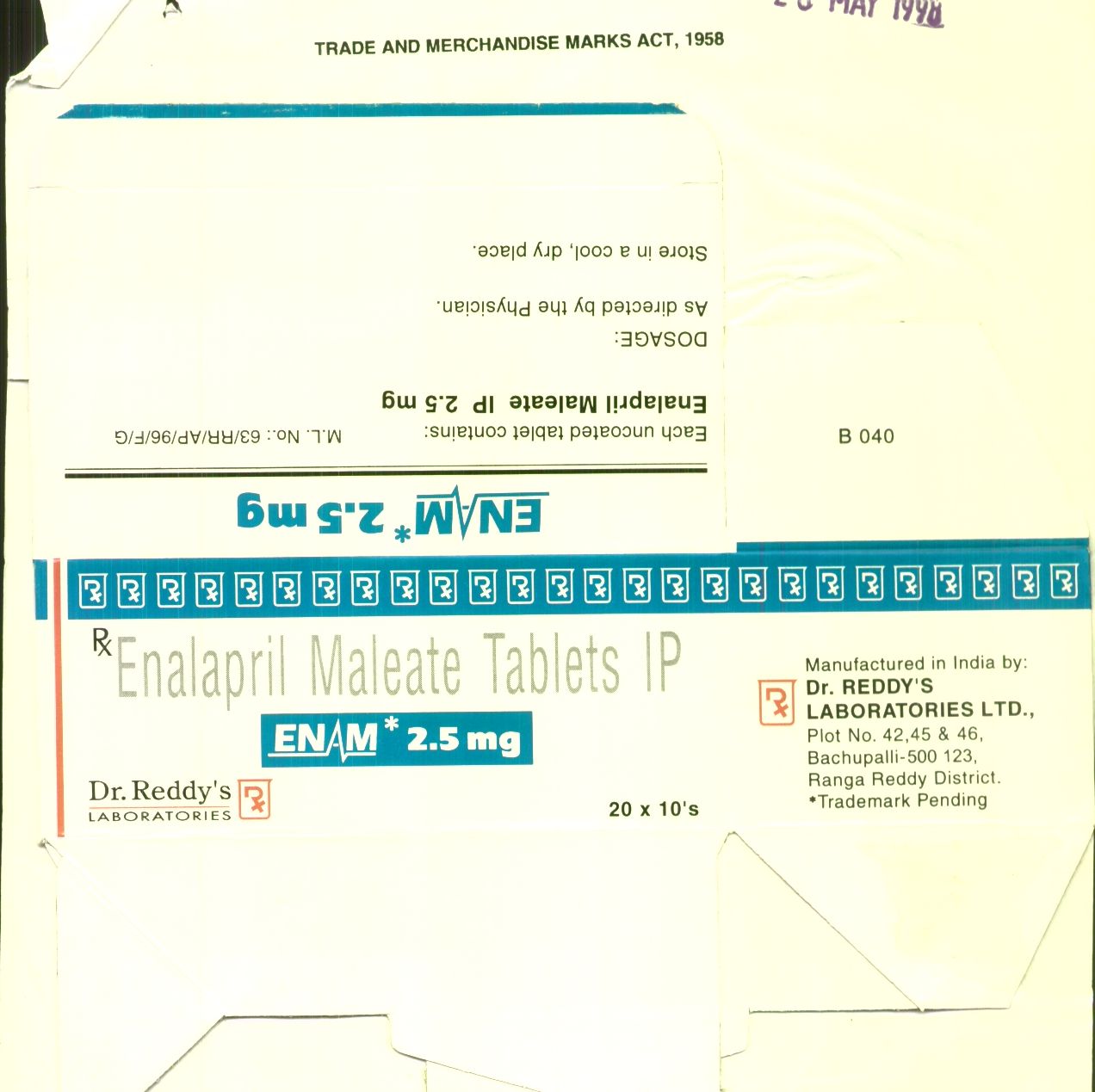 Enam*2.5 Mg (device) Device mark 804001 Trademark