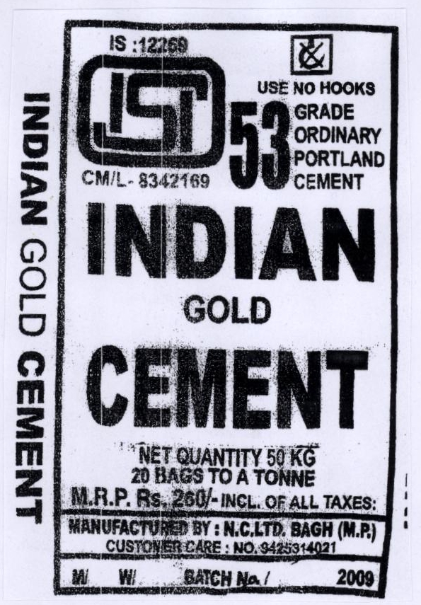 Indian Gold Cement Device mark 1828729 Trademark