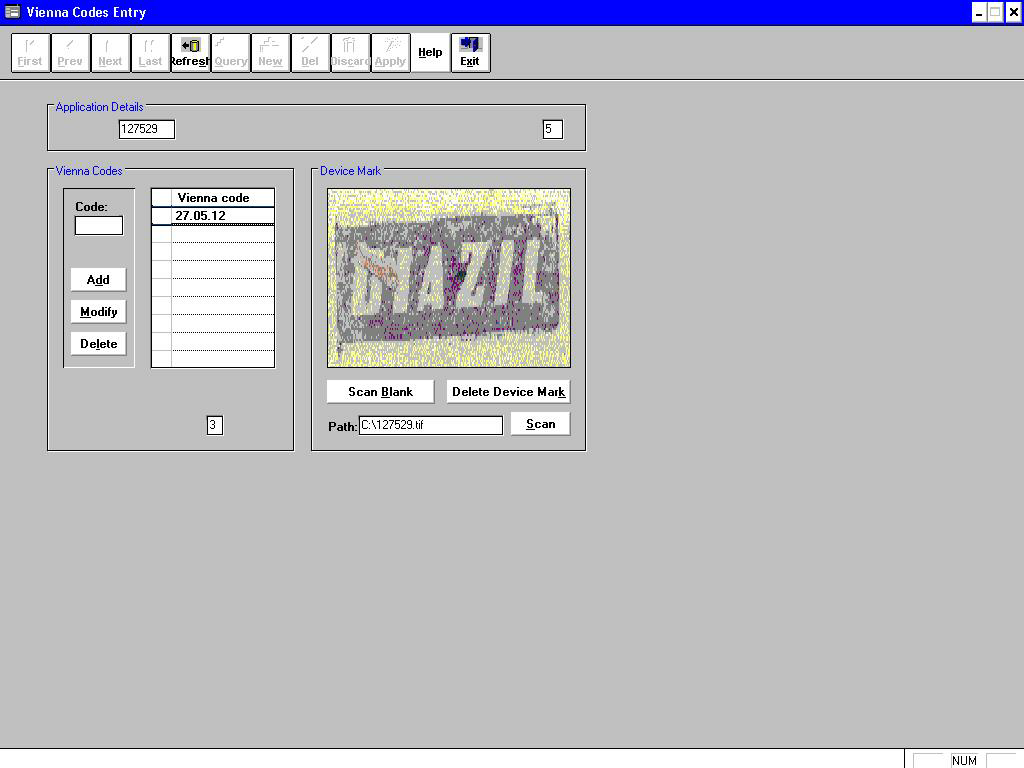 Diazil. Device mark 127529 Trademark