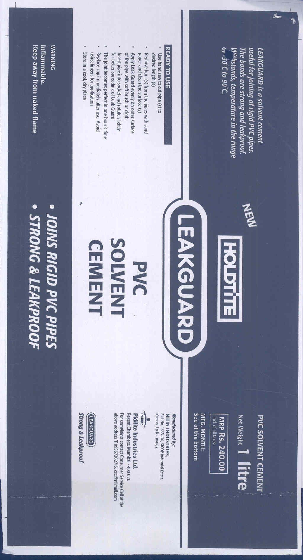 Leakguard (label) Device mark 1759096 Trademark