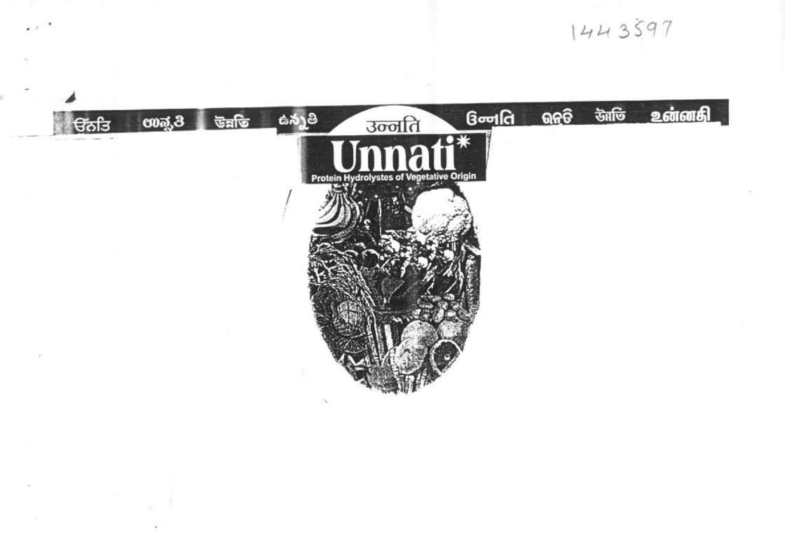 Unnati (dev. Of Vegitables) ( Label) Device mark 1443597 Trademark