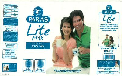 Paras Lite Milk (label) Device mark 2589804 Trademark