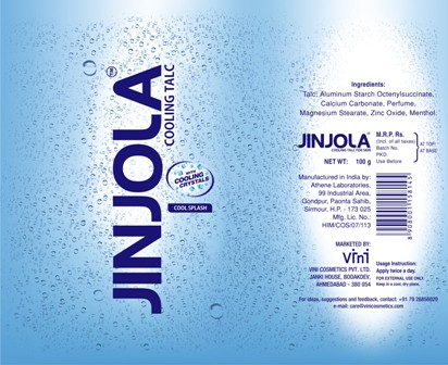 Jinjola Cooling Talc - Cool Splash Device mark 2095406 Trademark