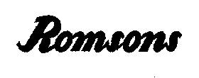 Romsons (device) Device mark 1223714 Trademark