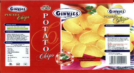 Potato Chips With Label Device mark 1611184 Trademark