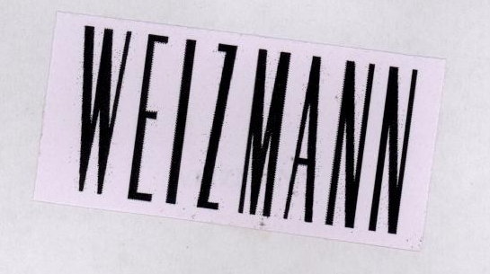 Weizmann ( Label ) Device mark 1774427 Trademark