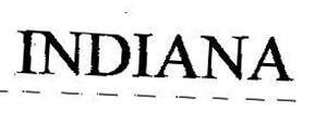 Indiana [label] Device mark 1419803 Trademark