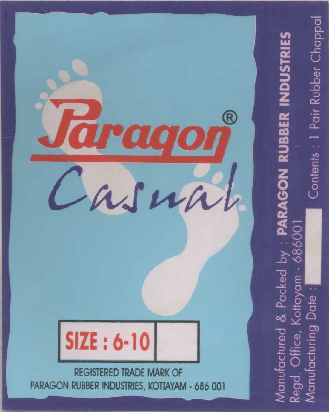 Paragon Casual (label) Device mark 1016946 Trademark