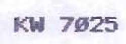 Kw - 7025. Device mark 1018794 Trademark