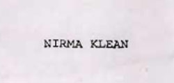 Nirma Klean Device mark 929584 Trademark