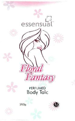 Essensual Floral Fantasy Perfumed Body Talc (device) Device mark 2140258 Trademark