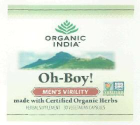 Oh- Boy ! Men's Virility (label) Device mark 2805996 Trademark