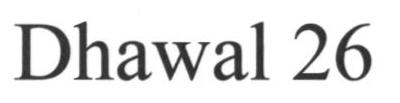 Dhawal 26 (label) Device mark 1644801 Trademark