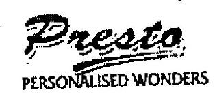 Presto Device mark 1576727 Trademark