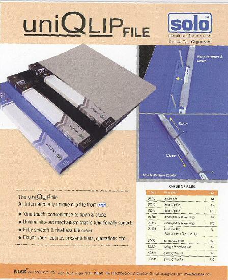 Uniqlip File With Label Device mark 1690516 Trademark