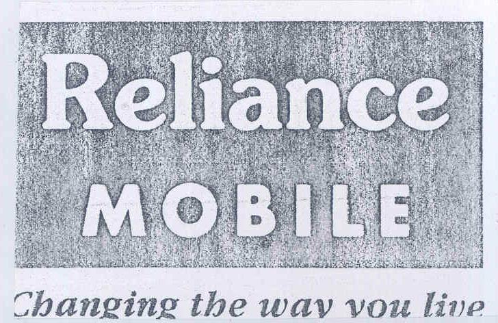 Reliance M O B I L E (label) Device mark 1423843 Trademark