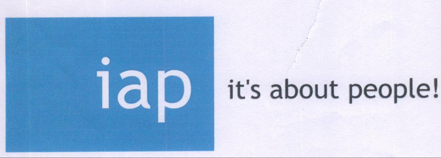 Iap It's About People! Device mark 2179357 Trademark