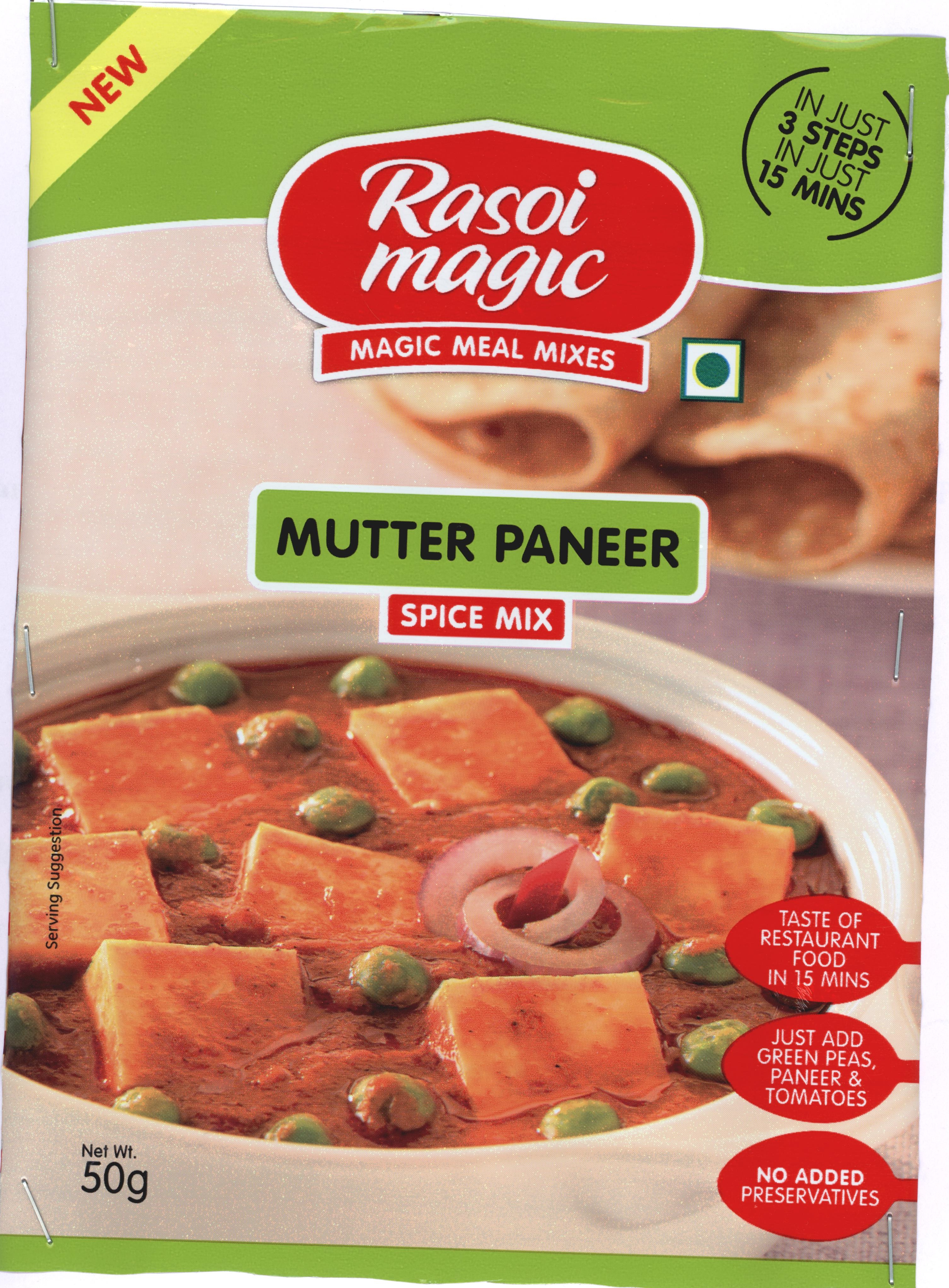 Rasoi Magic Mutter Paneer Device mark 2417696 Trademark