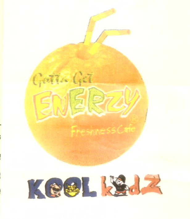 Kool Kidz, Device Of Cartons And Orange ( Label ) Device mark 1452368 Trademark