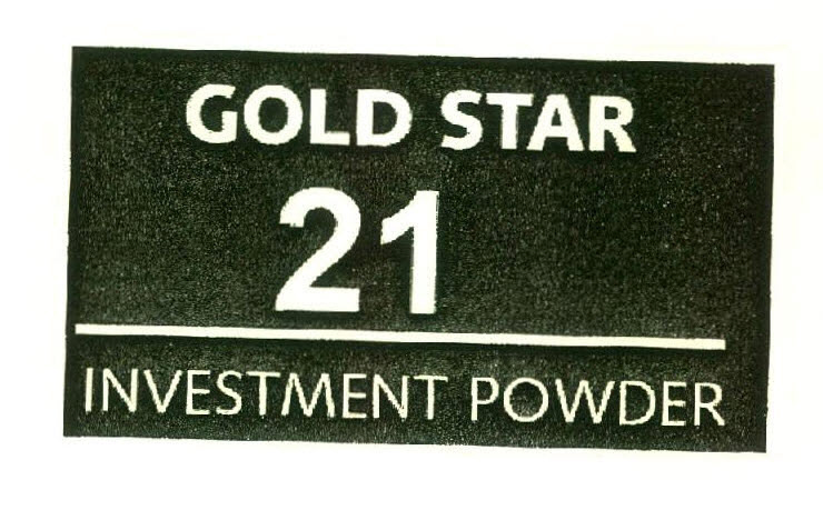 Gold Star 21 Investment Powder Device mark 2804478 Trademark