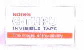 Kores C-thru Invisible Tape (label) Device mark 1490604 Trademark