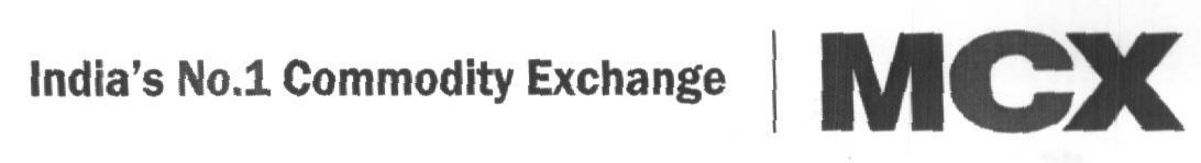 Indias No.1 Commodity Enchange Mcx (label) Device mark 1610143 Trademark