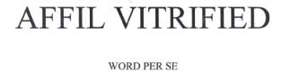 Affil Vitrified Device mark 1995886 Trademark