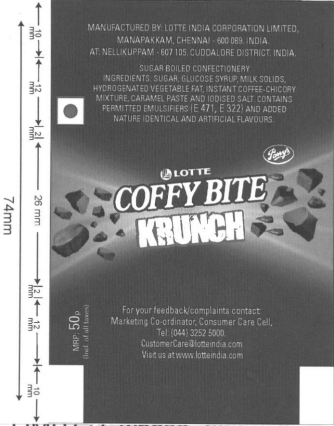 Lotte Coffy Bite Krunch Device mark 1606335 Trademark