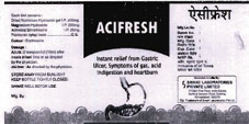 Acifresh Device mark 1836999 Trademark